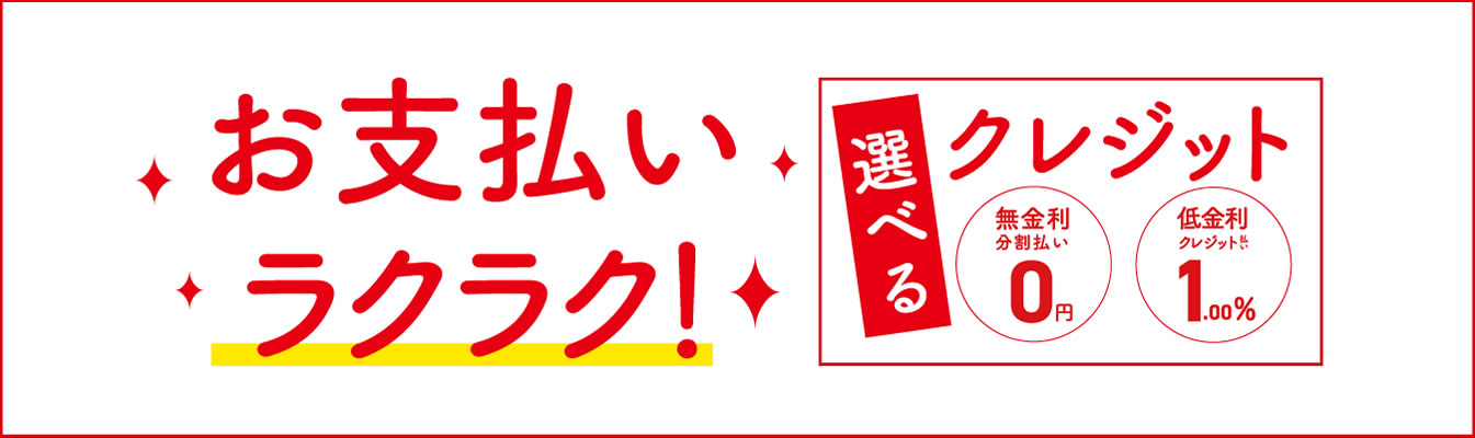 お支払いラクラク！選べるクレジット